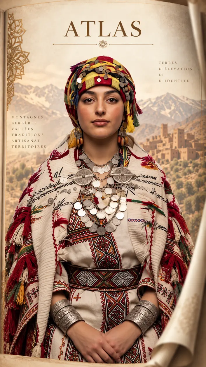 Évocation artistique des montagnes de l’Atlas